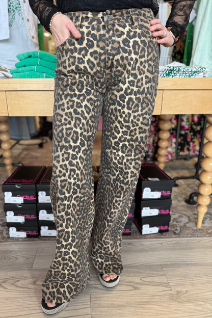 Leopard Print Pants BOTTOMS K Lane&