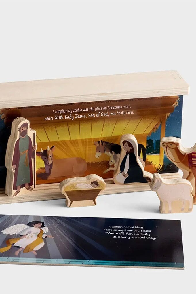 Wooden Jesus is Born Nativity GIFT/OTHER DAYSPRING 