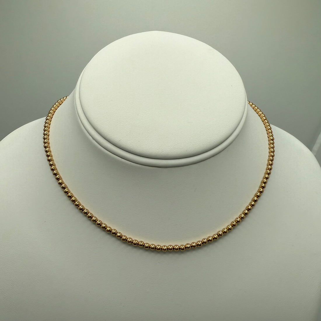 15&quot; Choker Classic Gold 3mm Bead JEWELRY ENEWTON 