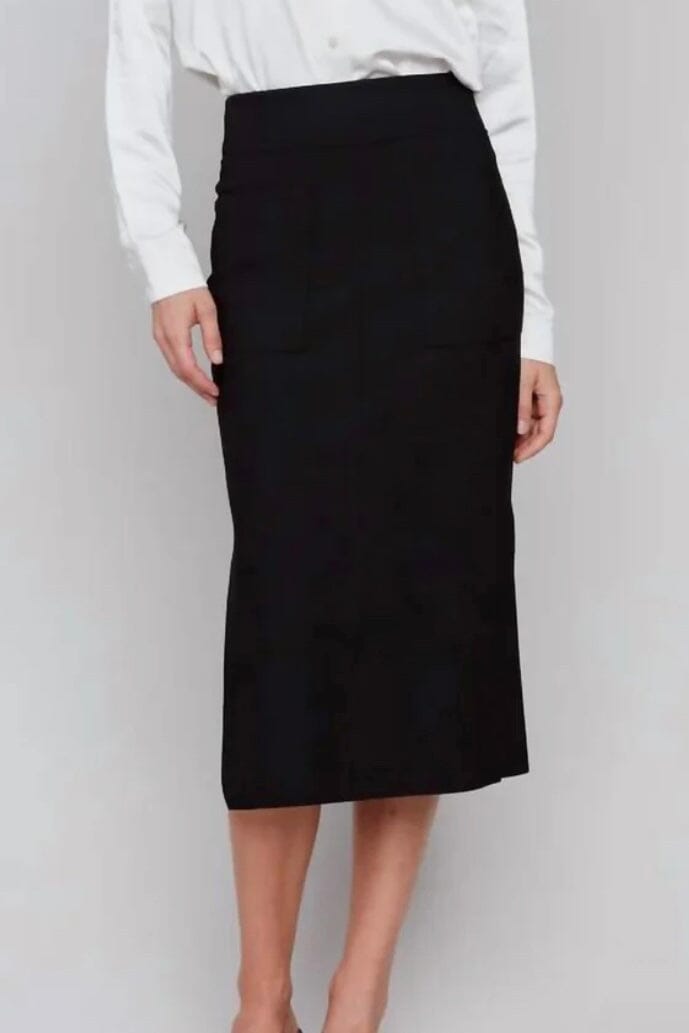 Gutsy Crepe Skirt with Front Patch Pocket BOTTOMS CHARLIEB 