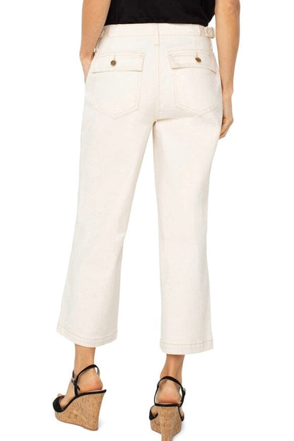 Utility Stride Crop Wide Pants with Side Tabs BOTTOMS LIVERPOOL 