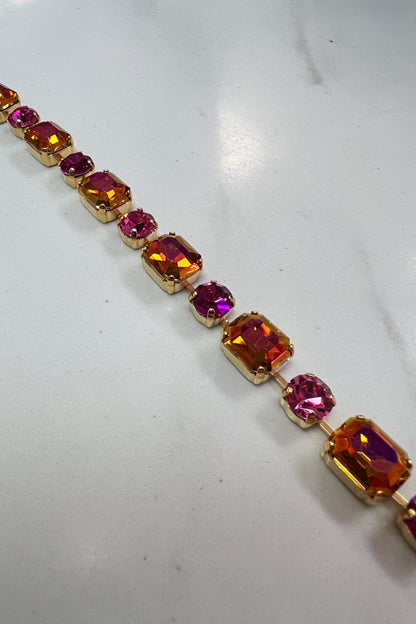 Every Other Stone Bracelet in &quot;Bougainvillea&quot; in Yellow Gold BETTERBRANDJEWELRY Mariana 