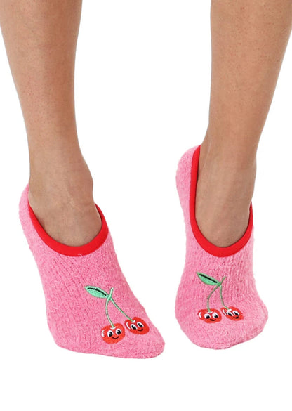 Fuzzy Cherry Slipper Socks GIFT/OTHER LIVINGROYAL 