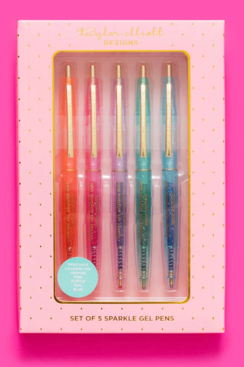 Gel Pen Set with Sparkles GIFT/OTHER TAYLOR ELLIOTT DESIGNS 