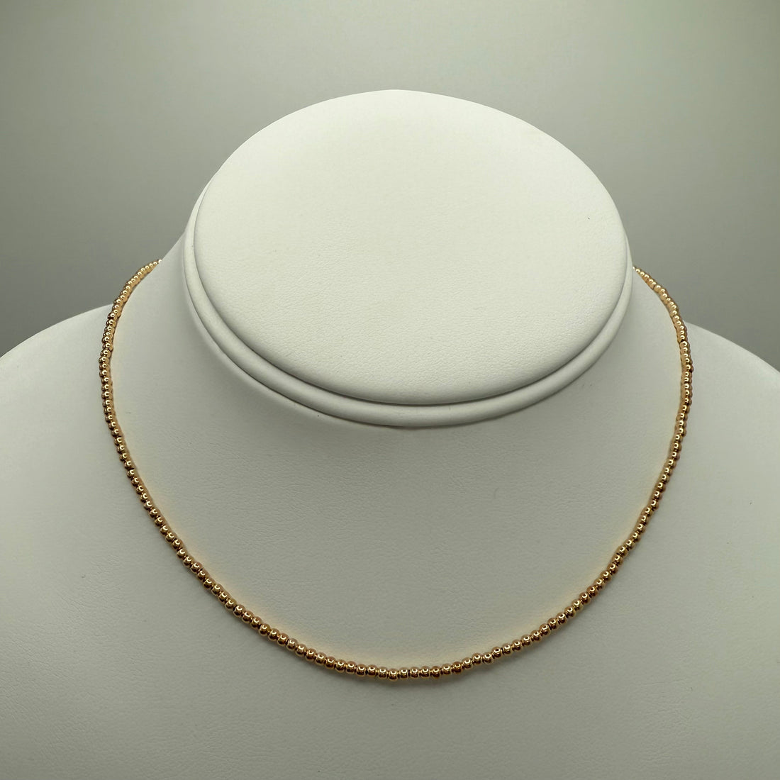 15&quot; Choker Classic Gold 2mm Bead JEWELRY ENEWTON 