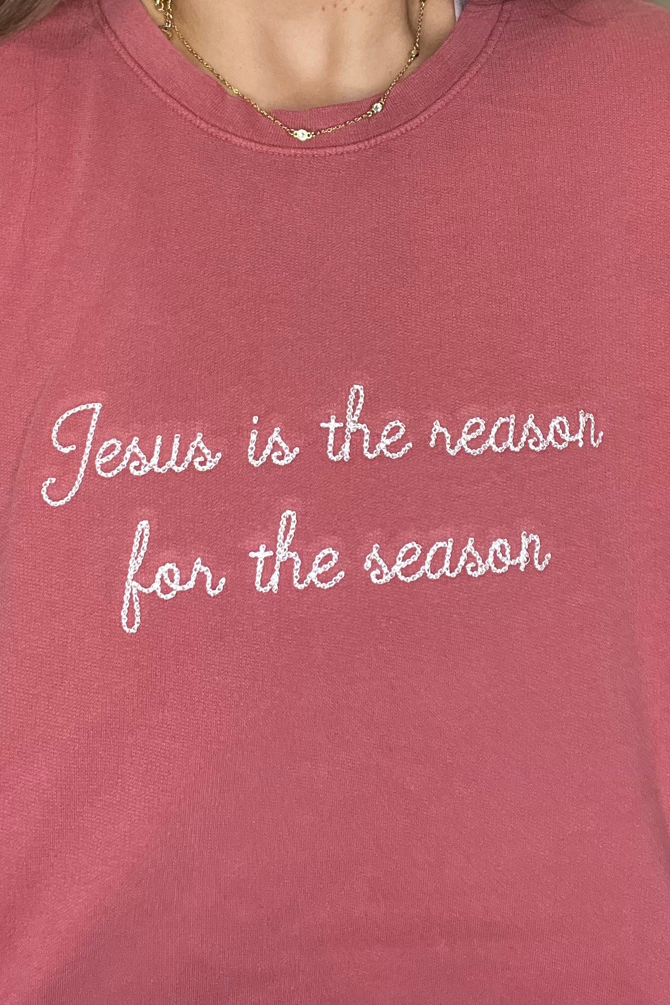 Jesus is the Reason Sweatshirt MISSY BASIC KNIT K Lane&