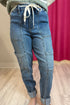 Denim Jogger with Side Pockets JEANS JUDY BLUE 