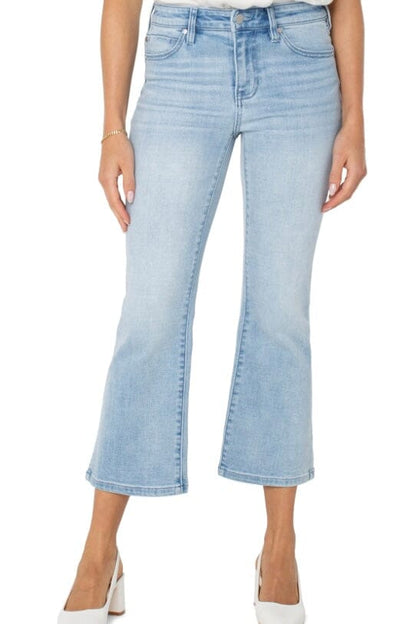 Hannah Cropped Flare with Slit Hem JEANS LIVERPOOL 