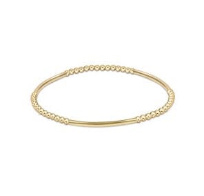 Bliss Bar Gold Pattern 2.5mm Bead Bracelet - Gold JEWELRY ENEWTON 