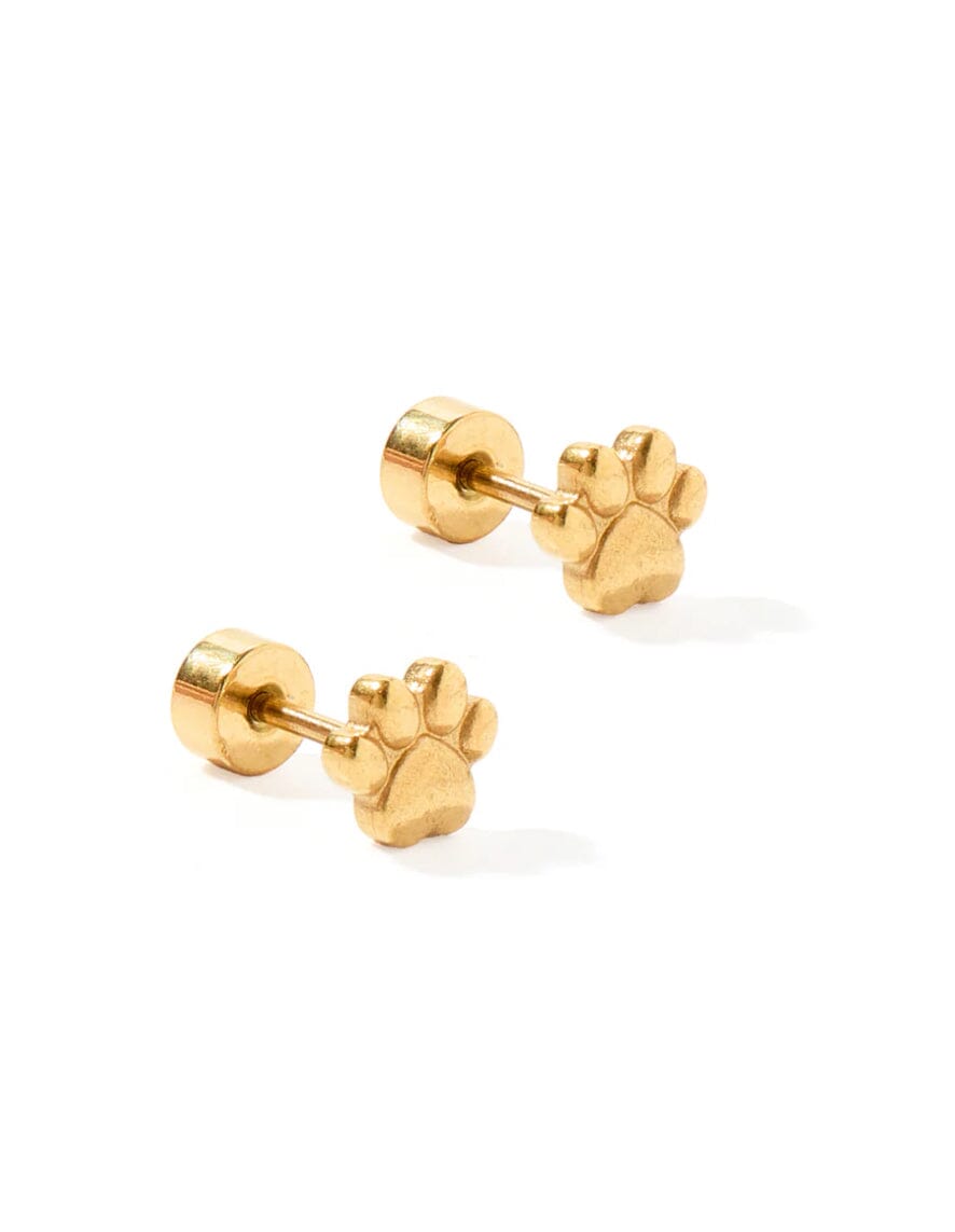 Paw Print Screwback Studs JEWELRY LINNY CO 