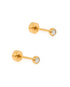 Cooper Clear Screwback Studs JEWELRY LINNY CO 