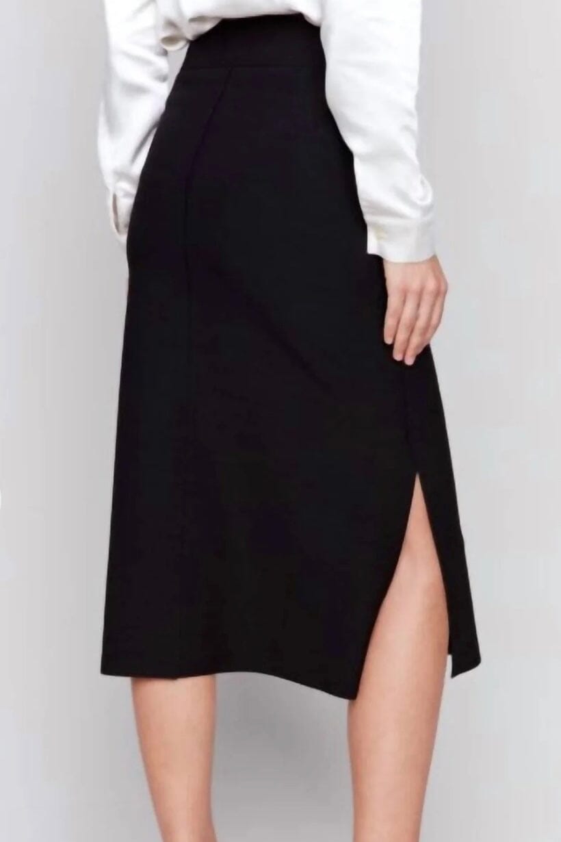 Gutsy Crepe Skirt with Front Patch Pocket BOTTOMS CHARLIEB 