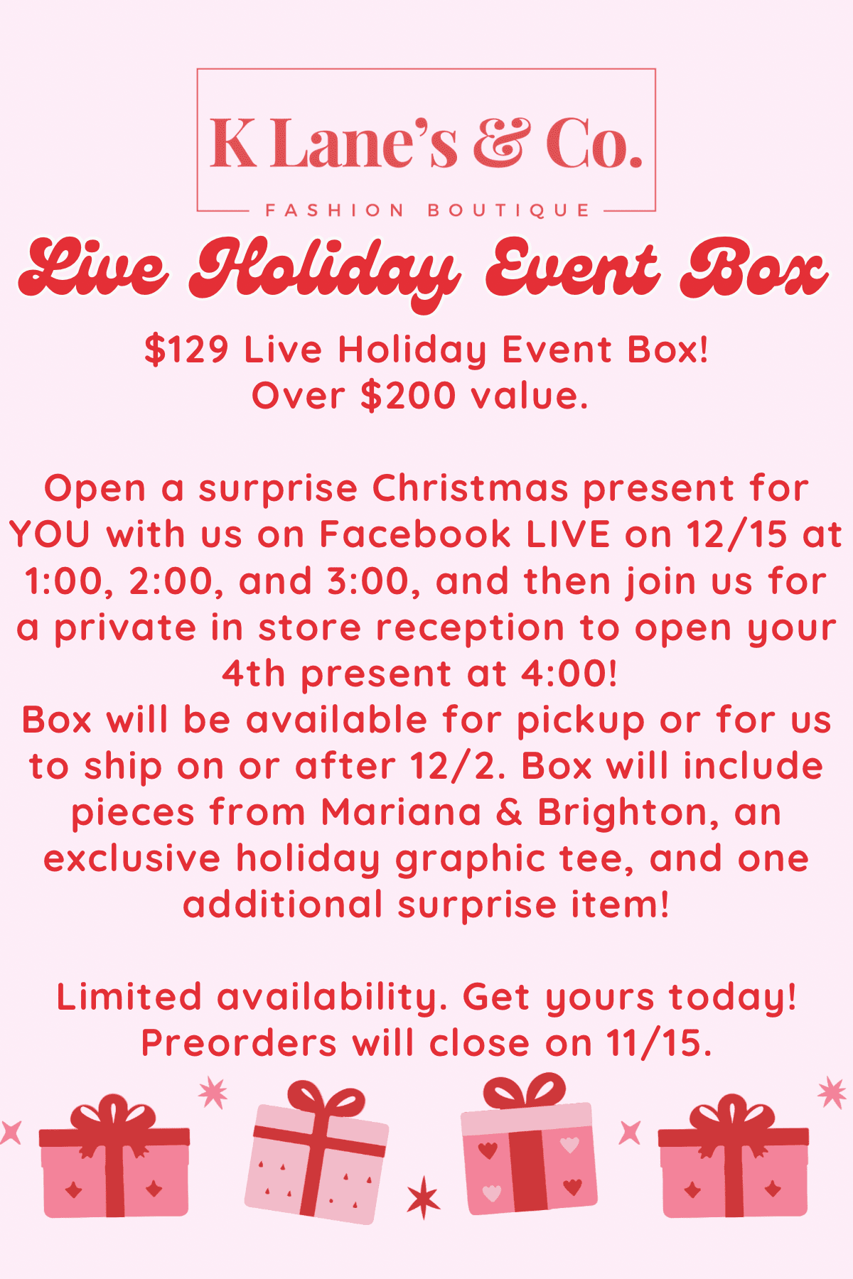 2024 Holiday Surprise Box GIFT/OTHER K LANE&