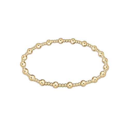 Classic Sincerity Pattern 4mm Bead Bracelet - Gold JEWELRY ENEWTON 