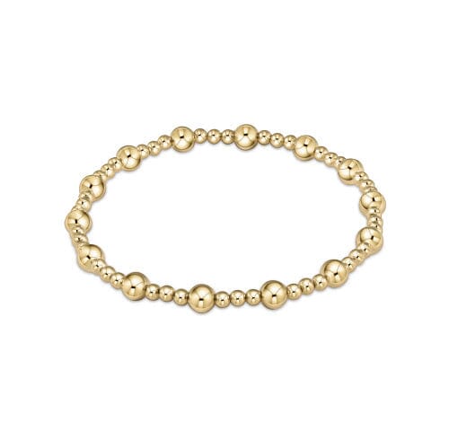 Classic Sincerity Pattern 5mm Bead Bracelet - Gold JEWELRY ENEWTON 