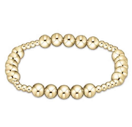 Classic Blissful Pattern 3mm Bead Bracelet - 6mm Gold JEWELRY ENEWTON 