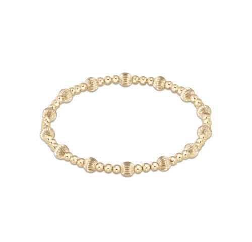 Dignity Sincerity Pattern 5mm Bead Bracelet - Gold JEWELRY ENEWTON 