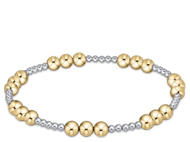 Classic Joy Pattern 5mm Bead Bracelet - Mixed Metal JEWELRY ENEWTON 