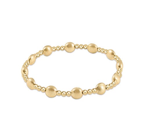 Honesty Gold Sincerity Pattern 6mm Bead Bracelet JEWELRY ENEWTON 