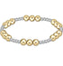 Classic Joy Pattern 6mm Bead Bracelet - Mixed Metal JEWELRY ENEWTON 