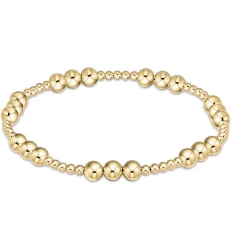 Classic Joy Pattern 5mm Bead Bracelet - Gold JEWELRY ENEWTON 