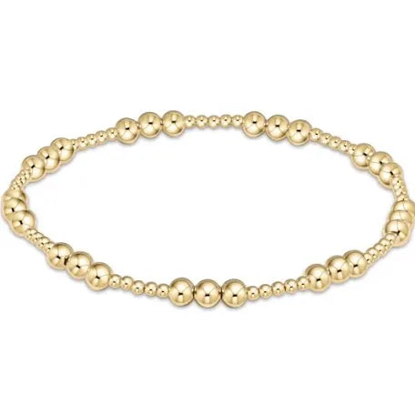 Classic Joy Pattern 4mm Bead Bracelet - Gold JEWELRY ENEWTON 