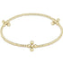 Signature Cross Gold Pattern 2mm Bead Bracelet 3mm Cross JEWELRY ENEWTON 