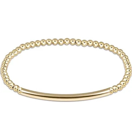 Classic Gold 3mm Bead Bracelet - Bliss Bar Smooth JEWELRY ENEWTON 