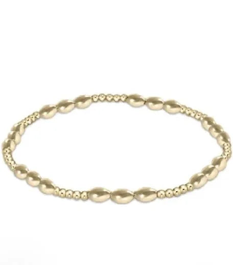 Harmony Sincerity Pattern 2mm Bead Bracelet - Gold JEWELRY ENEWTON 