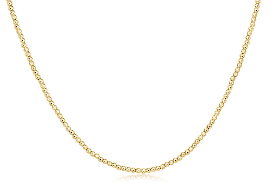 15&quot; Choker Classic Gold 2mm Bead JEWELRY ENEWTON 